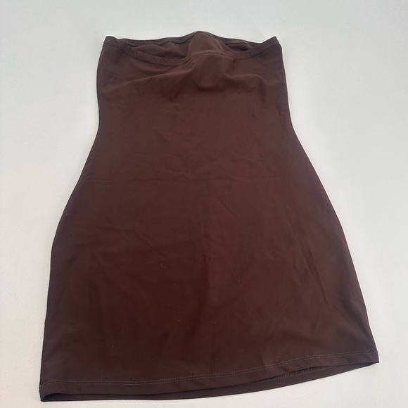 H:ours Revolve Esspresso Brown Mini Tube Dress Bodycon Slip Size XS - Picture 3 of 4